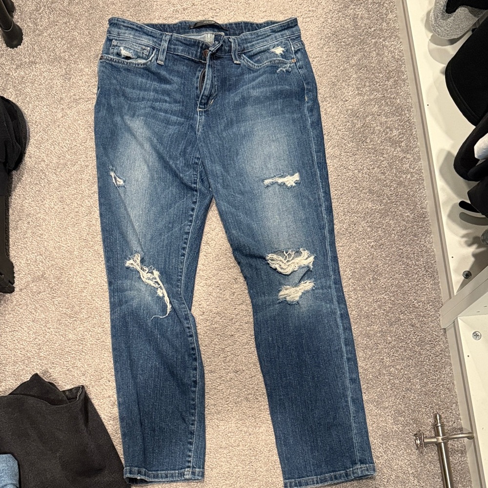 Joe's Jeans Blue Distressed straight leg Jeans